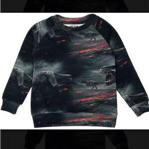 Romey Loves Lulu Sweatshirt Dinosaur Lava Print🌋🦖